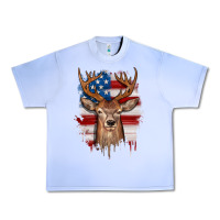 Grape Ice deer american flag Urban Heavy Tee - JahusDesignShop