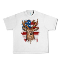 Lunar Rock deer american flag Urban Heavy Tee - JahusDesignShop