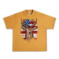 Peanut Butter deer american flag Urban Heavy Tee - JahusDesignShop