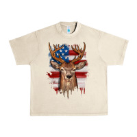 Sandshell deer american flag Urban Heavy Tee - JahusDesignShop