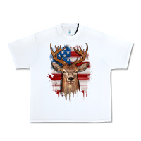 White deer american flag Urban Heavy Tee - JahusDesignShop