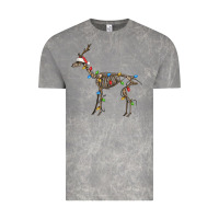 Cloud Rock christmas deer skeleton Vintage Tee - FaDigitalArtStudio