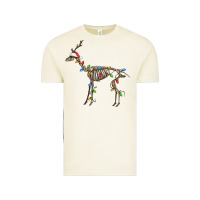 Vintage Arctic christmas deer skeleton Vintage Tee - FaDigitalArtStudio