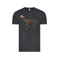 Vintage Black christmas deer skeleton Vintage Tee - FaDigitalArtStudio