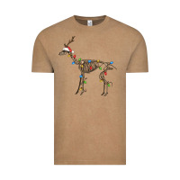 Vintage Coffee christmas deer skeleton Vintage Tee - FaDigitalArtStudio
