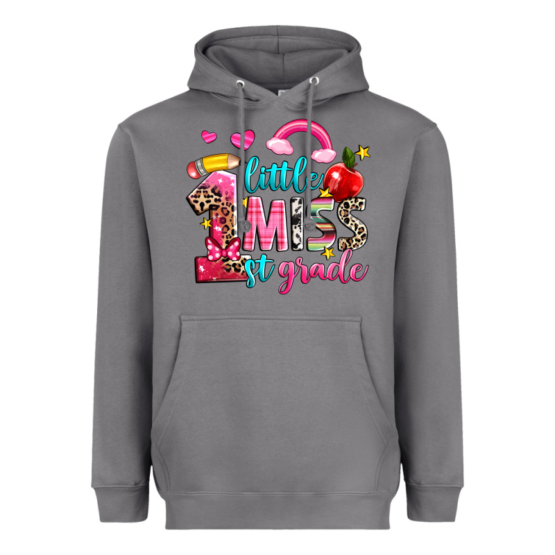 Little Miss First Grade Heavyweight Hoodie by NancyCooperArtShop | Teevron