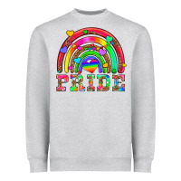 Heather Grey lgbtq pride and rainbow Heavyweight Sweatshirt - HRA Design Shop