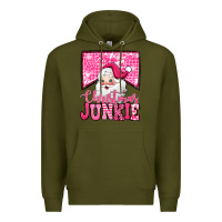 Army Green pink Christmas junkie Santa Claus Premium Hoodie - Jasminsmagicworld