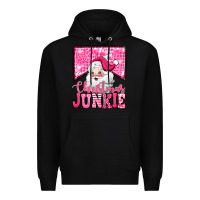 Black pink Christmas junkie Santa Claus Premium Hoodie - Jasminsmagicworld