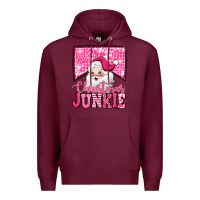 Burgundy pink Christmas junkie Santa Claus Premium Hoodie - Jasminsmagicworld