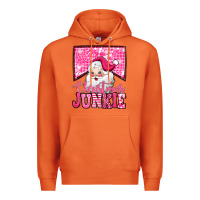 Carrot pink Christmas junkie Santa Claus Premium Hoodie - Jasminsmagicworld