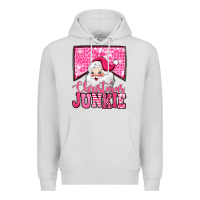 Dove Grey pink Christmas junkie Santa Claus Premium Hoodie - Jasminsmagicworld