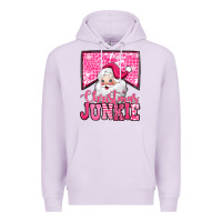 Lilac pink Christmas junkie Santa Claus Premium Hoodie - Jasminsmagicworld