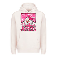 Pink Christmas Junkie Santa Claus Premium Hoodie | Teevron