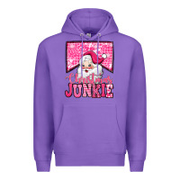 Purple pink Christmas junkie Santa Claus Premium Hoodie - Jasminsmagicworld