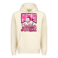 Sandshell pink Christmas junkie Santa Claus Premium Hoodie - Jasminsmagicworld