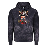 Cloud Black baseball mom messy bun Vintage Hoodie - Zillion Design Studio
