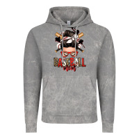 Cloud Rock baseball mom messy bun Vintage Hoodie - Zillion Design Studio