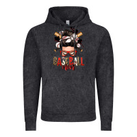 Baseball Mom Messy Bun Vintage Hoodie | Teevron