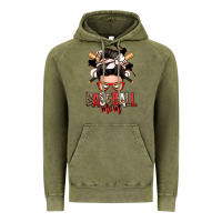 Vintage Olive baseball mom messy bun Vintage Hoodie - Zillion Design Studio