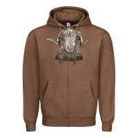 Chestnut rambouillet sheep head Zipper Hoodie - LillyAllenDesigns