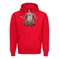 Red rambouillet sheep head Zipper Hoodie - LillyAllenDesigns