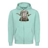 Seafoam rambouillet sheep head Zipper Hoodie - LillyAllenDesigns