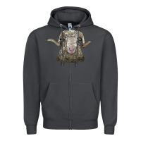 Rambouillet Sheep Head Zipper Hoodie | Teevron