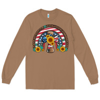 Toasted Coconut cross american flag cowhide  leopard gemstone rainbow Long Sleeve Tee - Artiststas