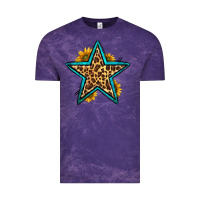 Cloud Purple western leopard star Vintage Tee - HRA Design Shop