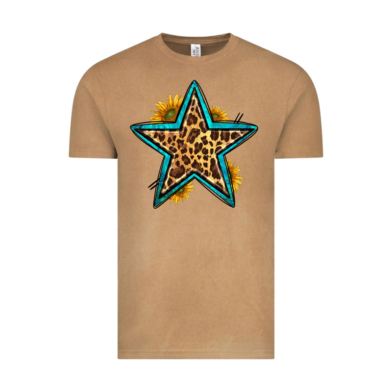 Western Leopard Star Vintage Tee by HRA Design Shop | Teevron