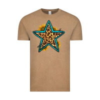 Vintage Coffee western leopard star Vintage Tee - HRA Design Shop