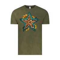 Vintage Olive western leopard star Vintage Tee - HRA Design Shop