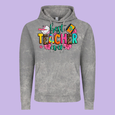 Best Teacher Ever Vintage Hoodie Designed By Zillion Design Studio