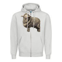 Dove Grey merino wool sheep Zipper Hoodie - LillyAllenDesigns