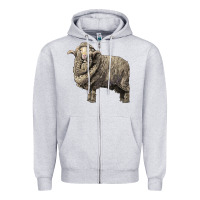 Heather Grey merino wool sheep Zipper Hoodie - LillyAllenDesigns