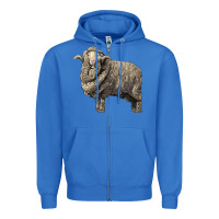 True Royal merino wool sheep Zipper Hoodie - LillyAllenDesigns