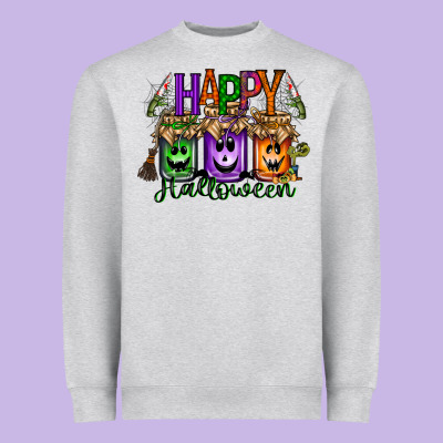 Happy Halloween Jar Heavyweight Sweatshirt Designed By Racoondesign