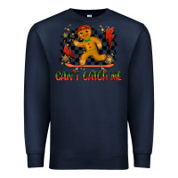 Navy gingerbread cant catch me Premium Sweatshirt - MaliasSmallBusiness