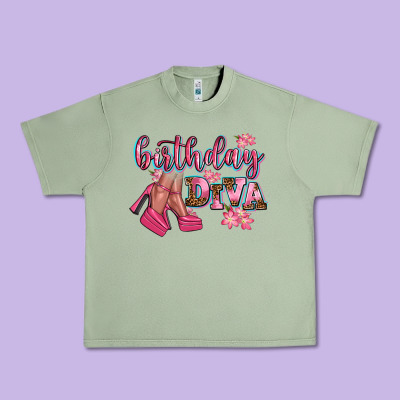 Birthday Diva Urban Heavy Tee Designed By Adodesignshop