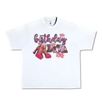 White birthday diva Urban Heavy Tee - AdoDesignShop