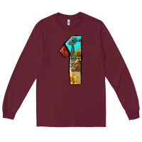 Burgundy farm life alphabet numbers 1 Long Sleeve Tee - BundleAndBundleShop