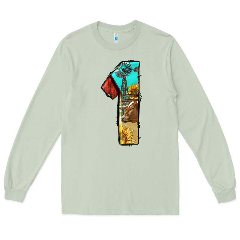 Farm Life Alphabet Numbers 1 Long Sleeve Tee by BundleAndBundleShop | Teevron