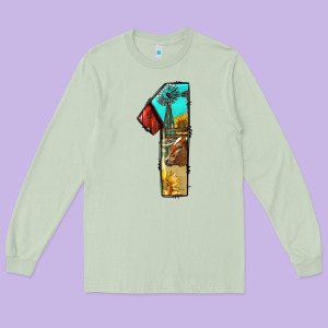 Farm Life Alphabet Numbers 1 Long Sleeve Tee Designed By Bundleandbundleshop