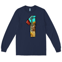 Navy farm life alphabet numbers 1 Long Sleeve Tee - BundleAndBundleShop