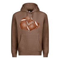 Chestnut football patch Premium Hoodie - AdoDesignShop