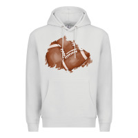 Dove Grey football patch Premium Hoodie - AdoDesignShop