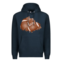 Navy football patch Premium Hoodie - AdoDesignShop