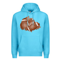 Ocean Blue football patch Premium Hoodie - AdoDesignShop