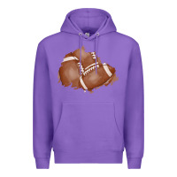 Purple football patch Premium Hoodie - AdoDesignShop